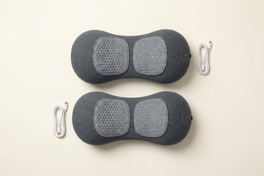 Two Lumbean Back Decompression Massagers, each with its own USB-C cable.